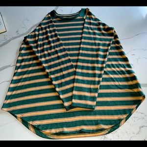 American Eagle Long Sleeve Tunic Shirt Striped.